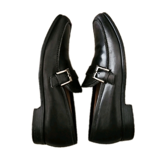 Bruno Magli Mens Black Italian Leather Designer Loafer Dress Shoe 8 - Picture 5 of 11